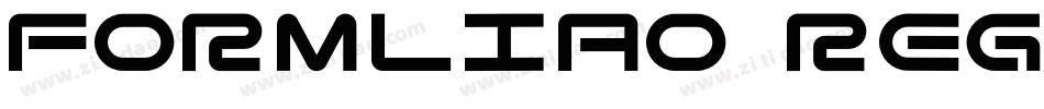 Formliao Regular字体转换